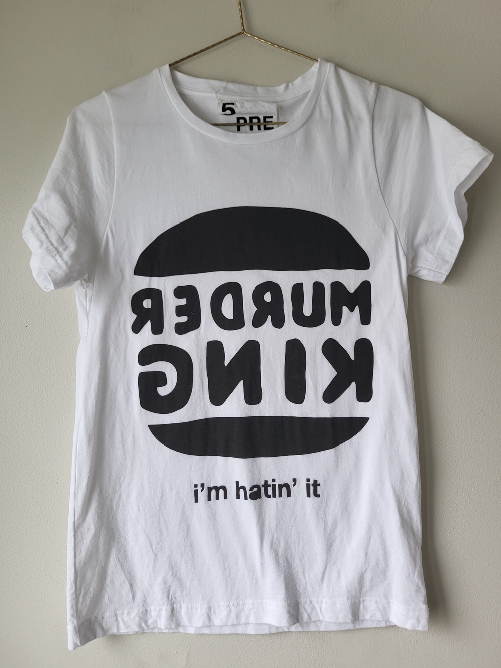 5 Pre view White T‑Shirt with Black Graphic